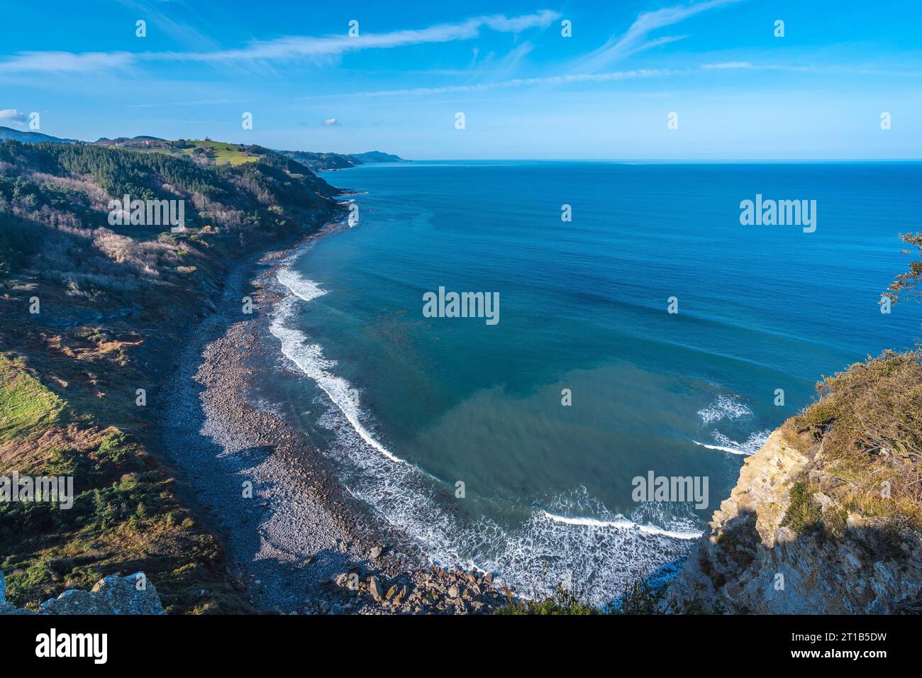 Côte de Deba à Zumaia. Pays Basque Banque D'Images