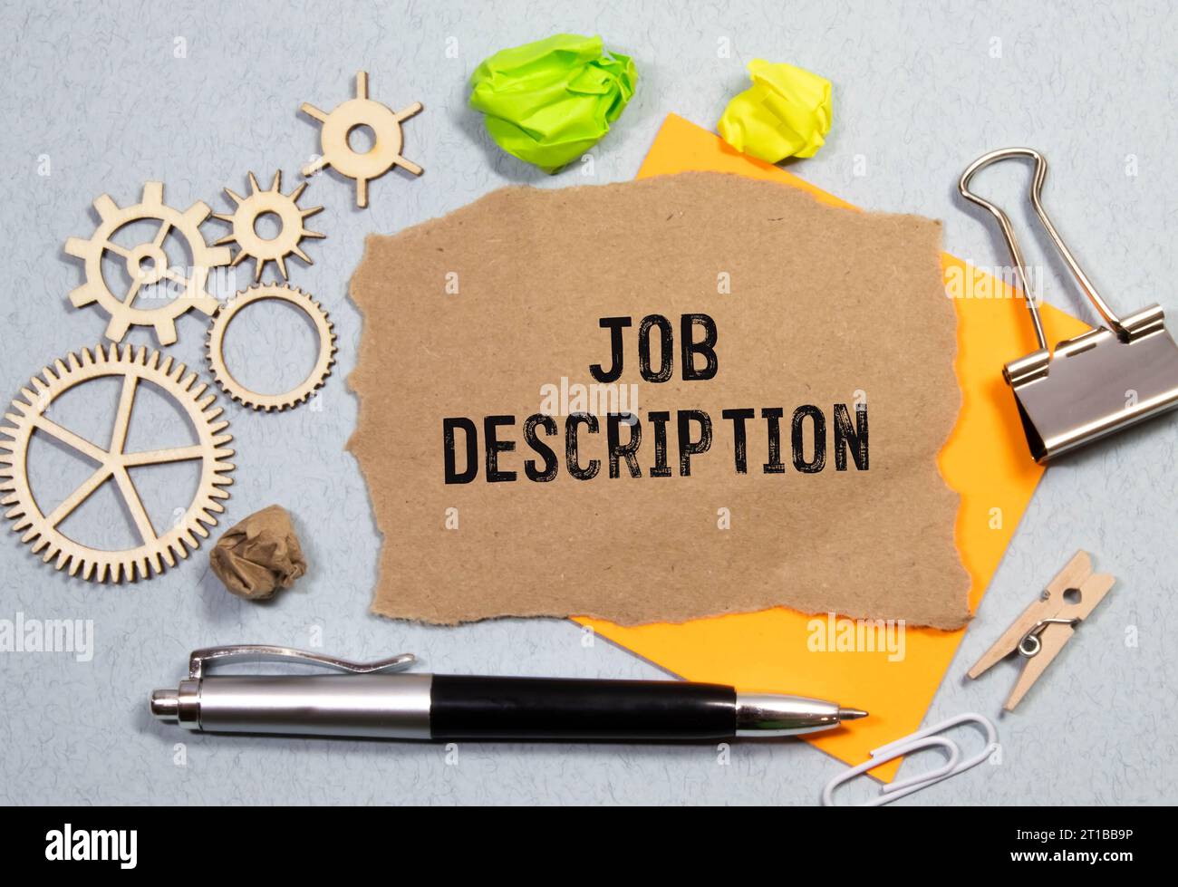 Crayon sur la note avec texte manuscrit DESCRIPTION DU POSTE, signifie narratif décrire les tâches générales, les tâches, les compétences, les responsabilités et les exigences clés de Banque D'Images