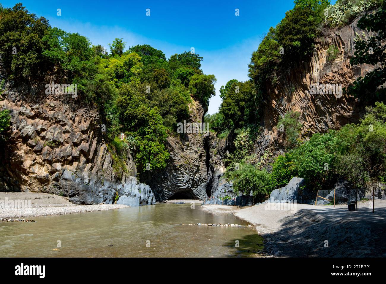 Parc botanique et géologique de Gole Alcantara - Sicile Banque D'Images