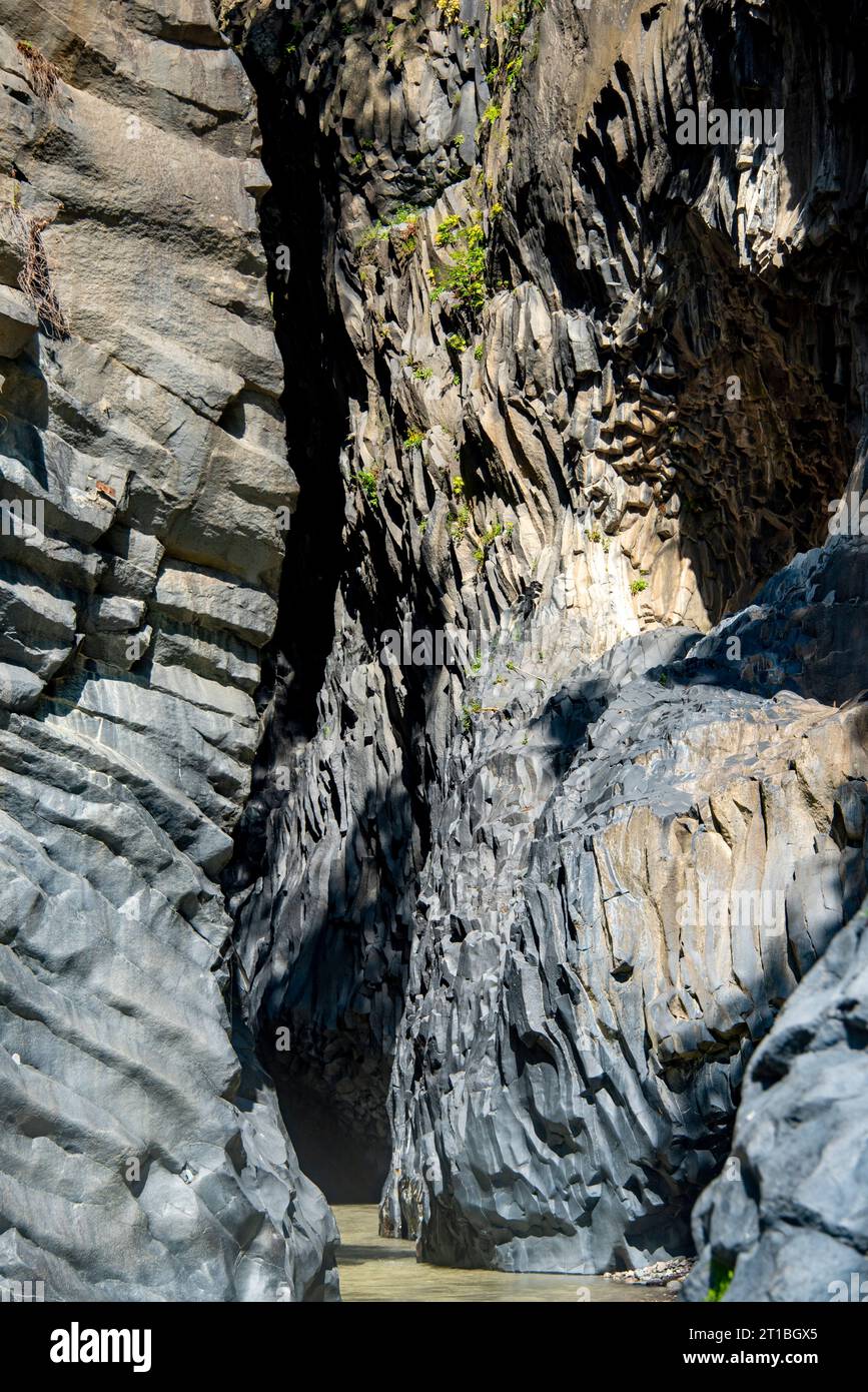 Parc botanique et géologique de Gole Alcantara - Sicile Banque D'Images
