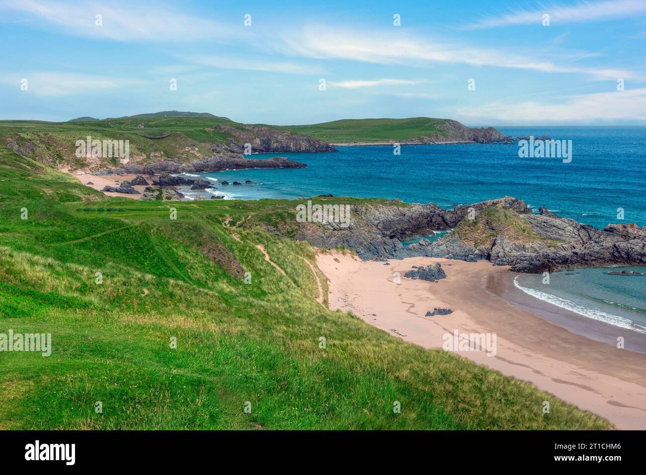 Durness Beach, Sutherland, est l'une des plages les plus populaires d'Écosse. Banque D'Images