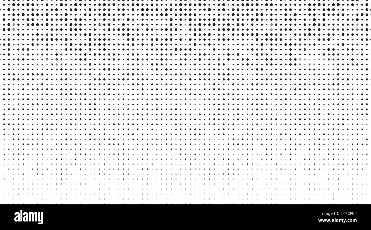 Motif en pointillés demi-tons noir et blanc. Illustration de Vecteur