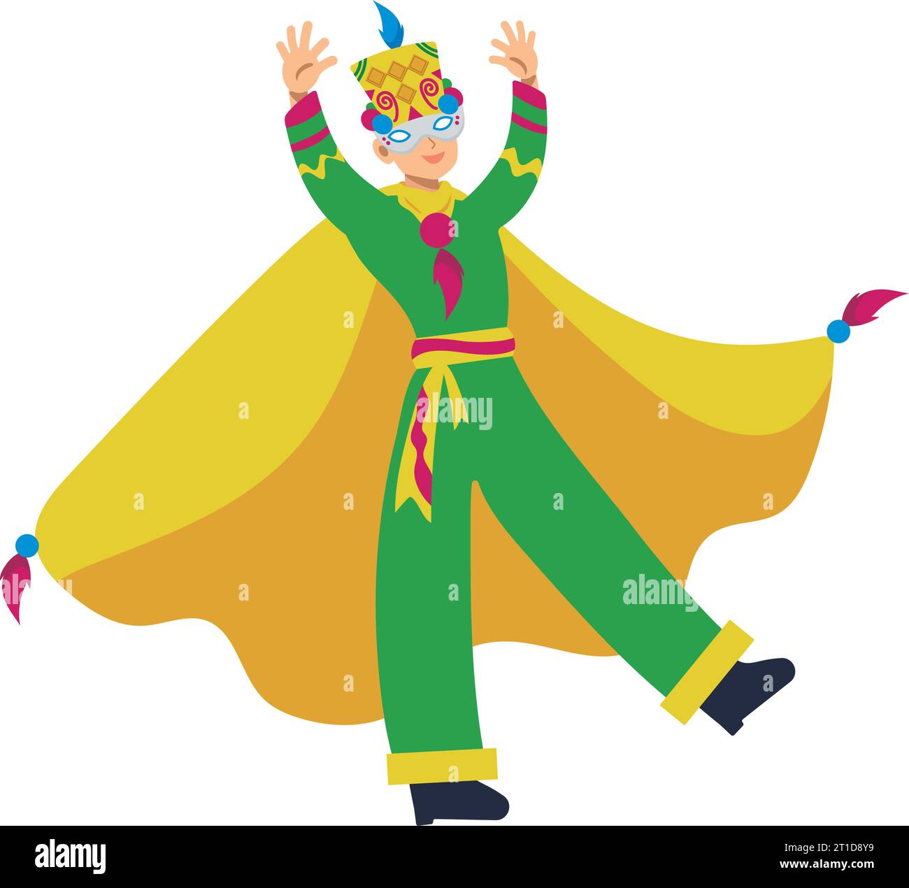 pasto narino homme de carnaval en costume Illustration de Vecteur