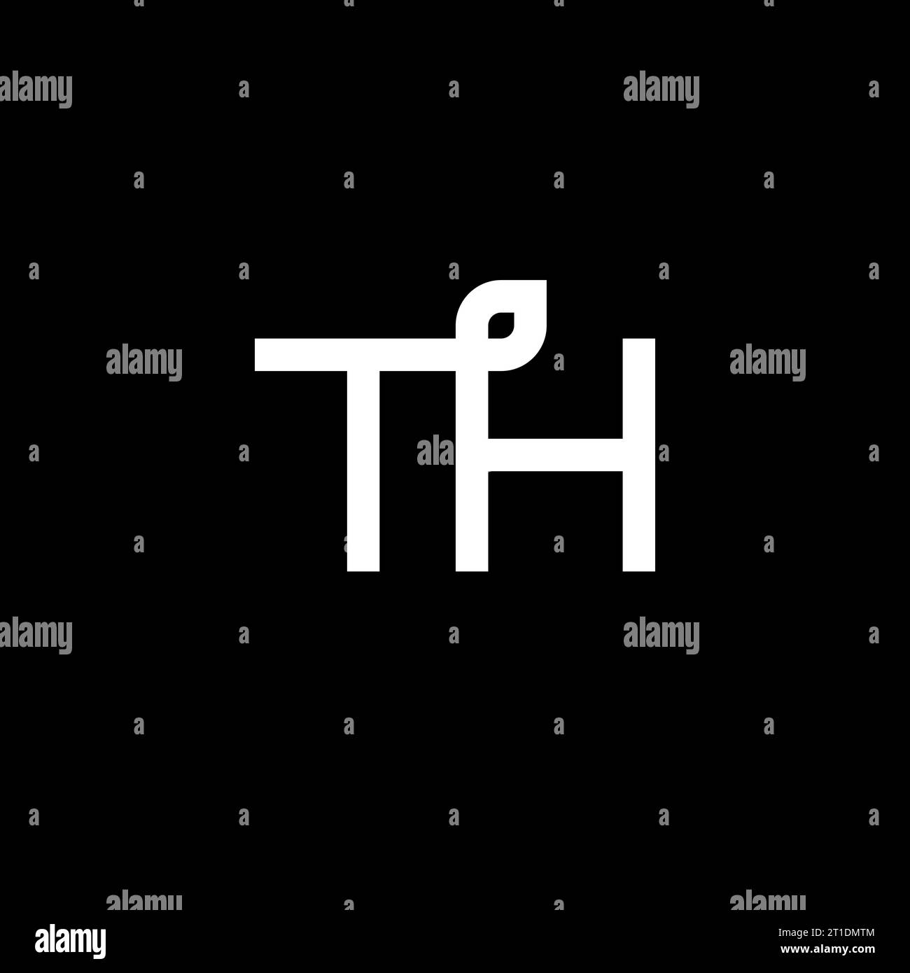 Logo TH, Monogramme TH, initiale logo TH, logo lettre TH, icône, vecteur Illustration de Vecteur
