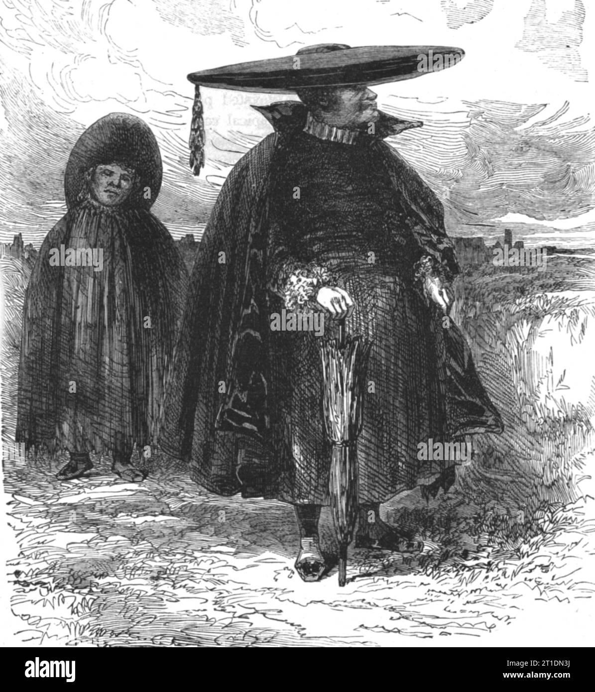 « Prêtres péruviens ; Lima et les Andes », 1875. Extrait de 'Voyages illustrés' de H.W. Bates. [Cassell, Petter et Galpin, c1880, Londres] et Galpin. Banque D'Images