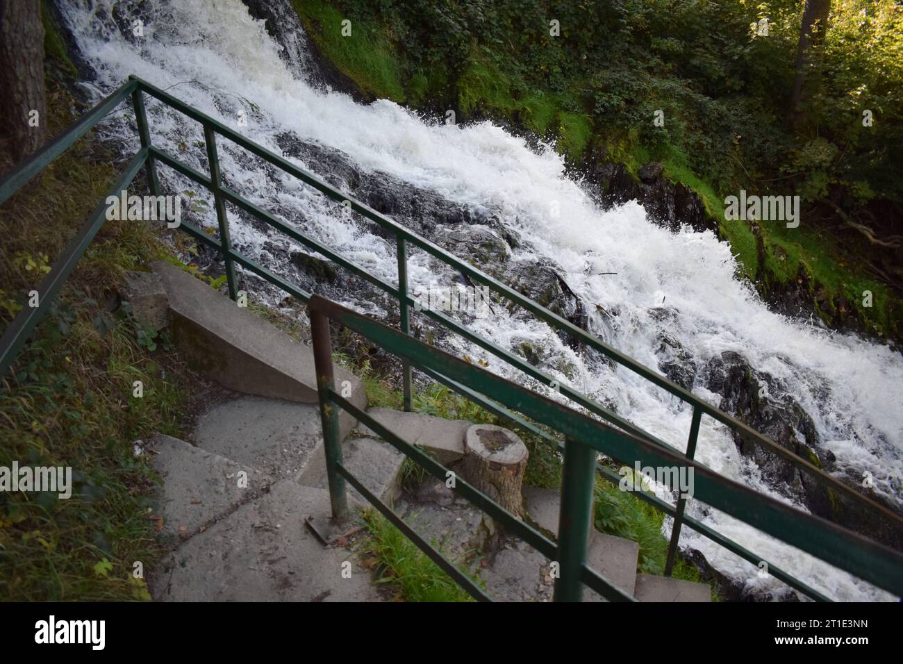 Cascade de Coo, Cascade dans les Ardennes en Belgique Banque D'Images