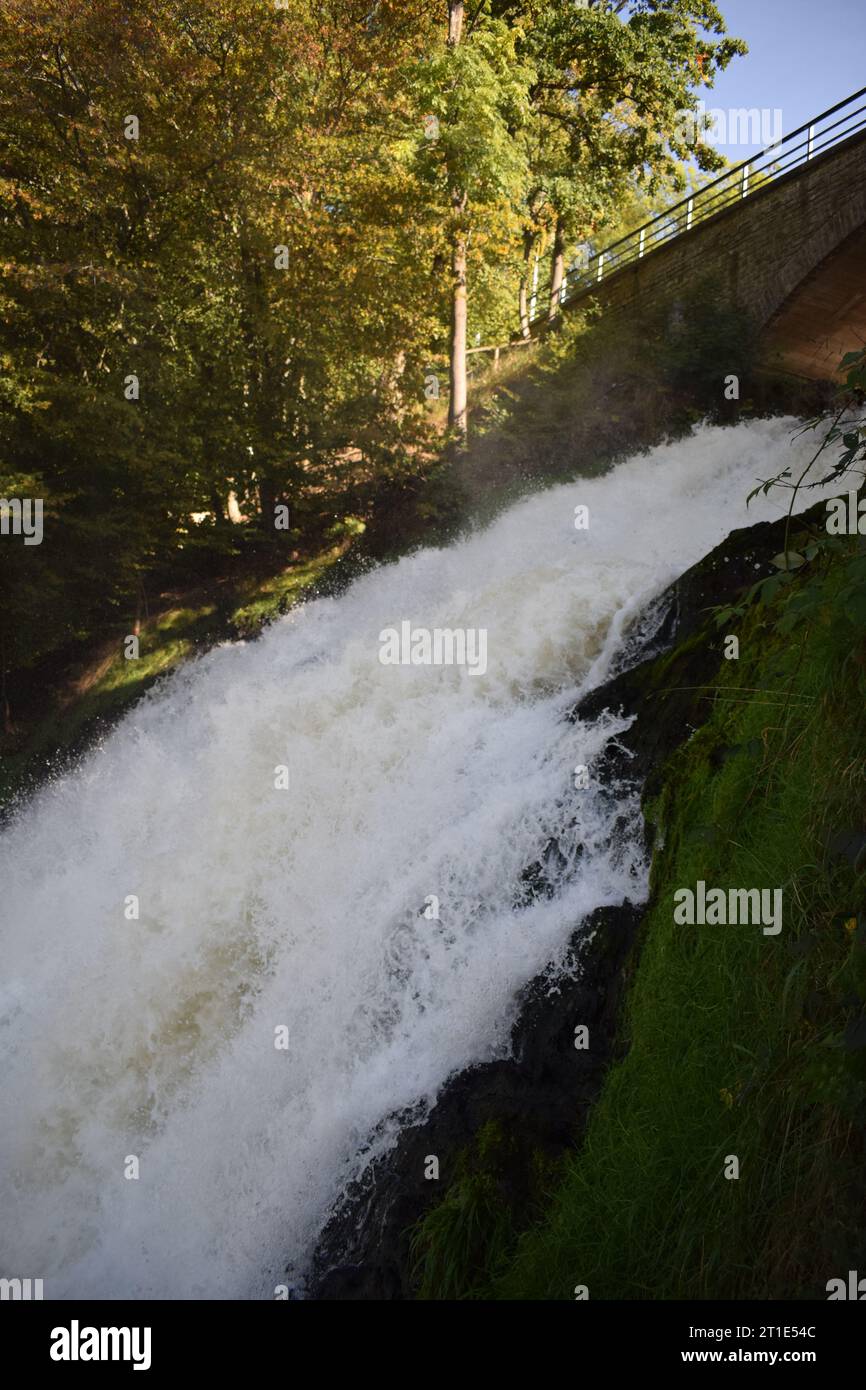 Cascade de Coo, Cascade dans les Ardennes en Belgique Banque D'Images