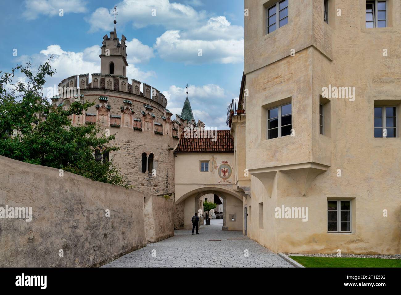 Entrée au couvent Neustift, Brixen, Tyrol du Sud, Italie Banque D'Images