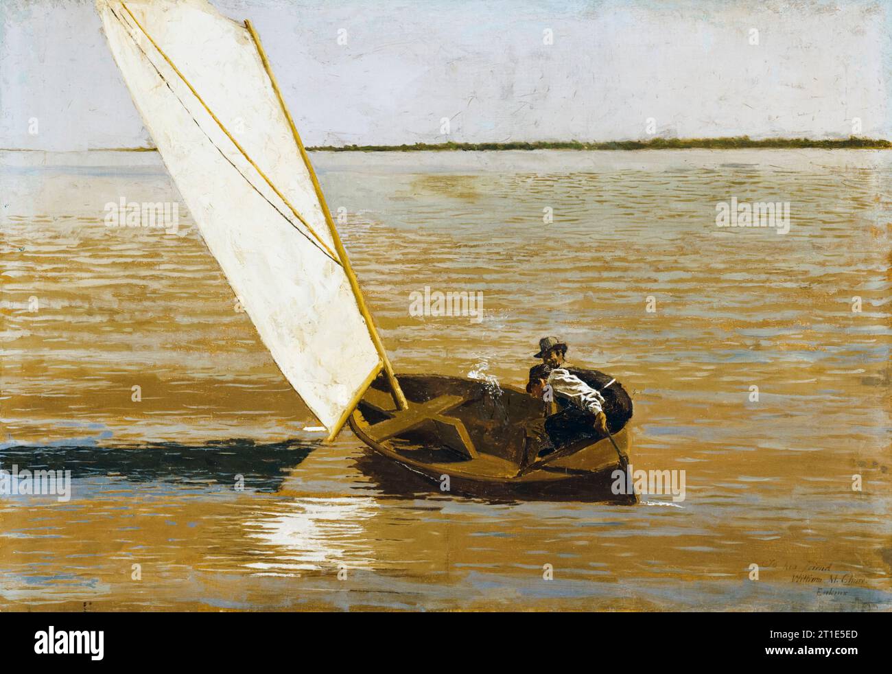 Thomas Eakins, voile, peinture à l'huile sur toile, vers 1875 Banque D'Images