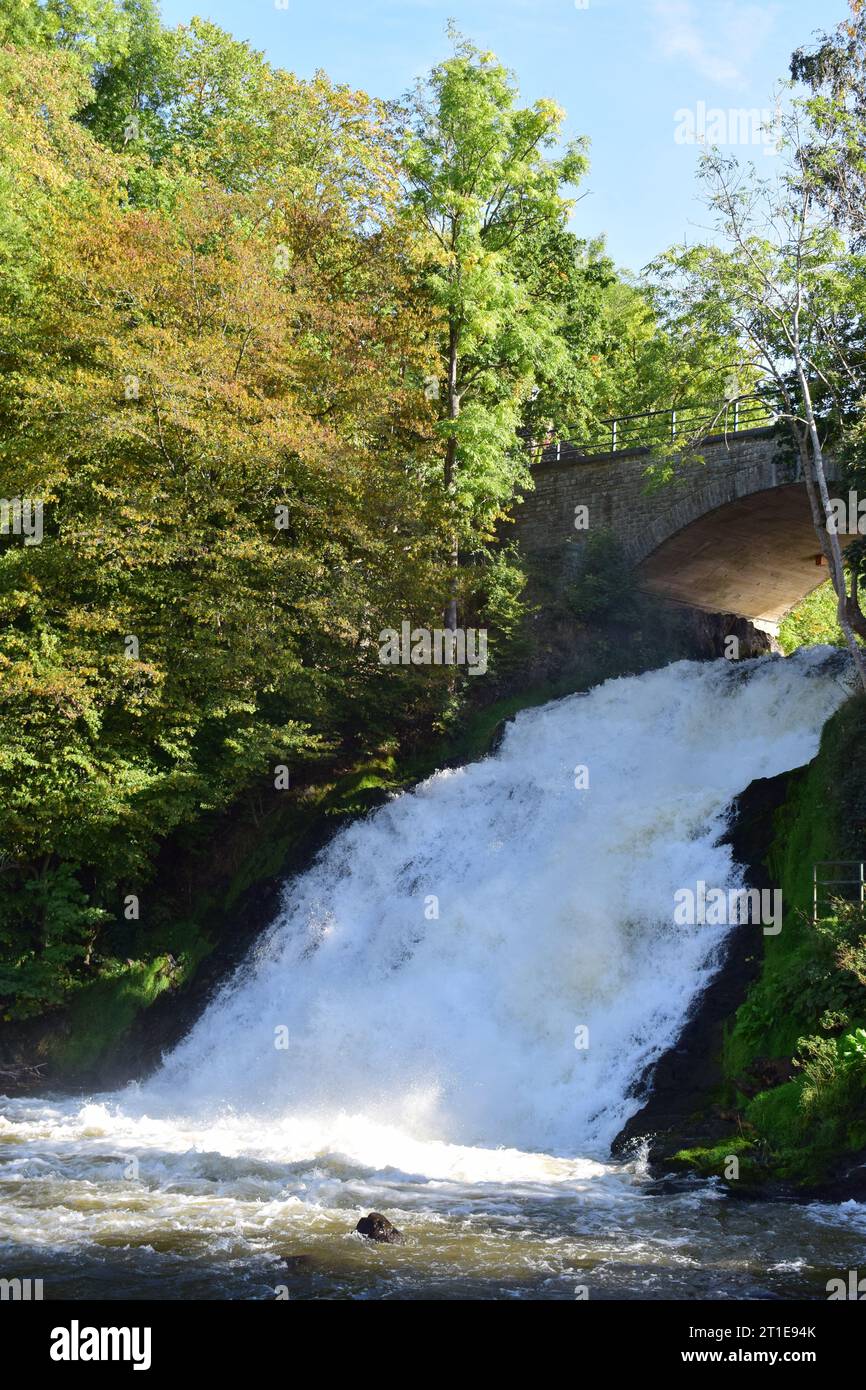 Cascade de Coo, Cascade dans les Ardennes en Belgique Banque D'Images