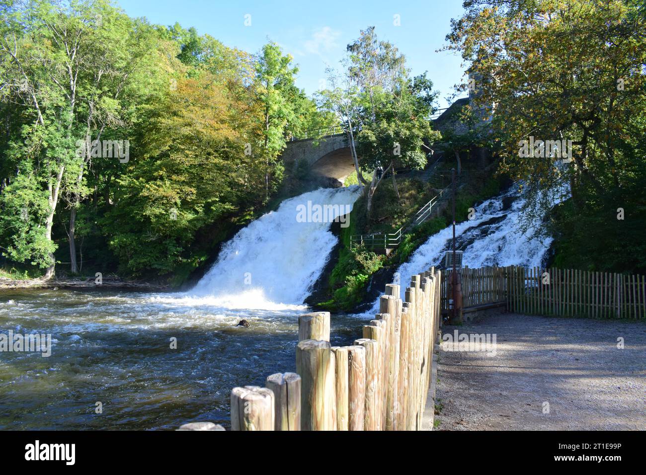 Cascade de Coo, Cascade dans les Ardennes en Belgique Banque D'Images