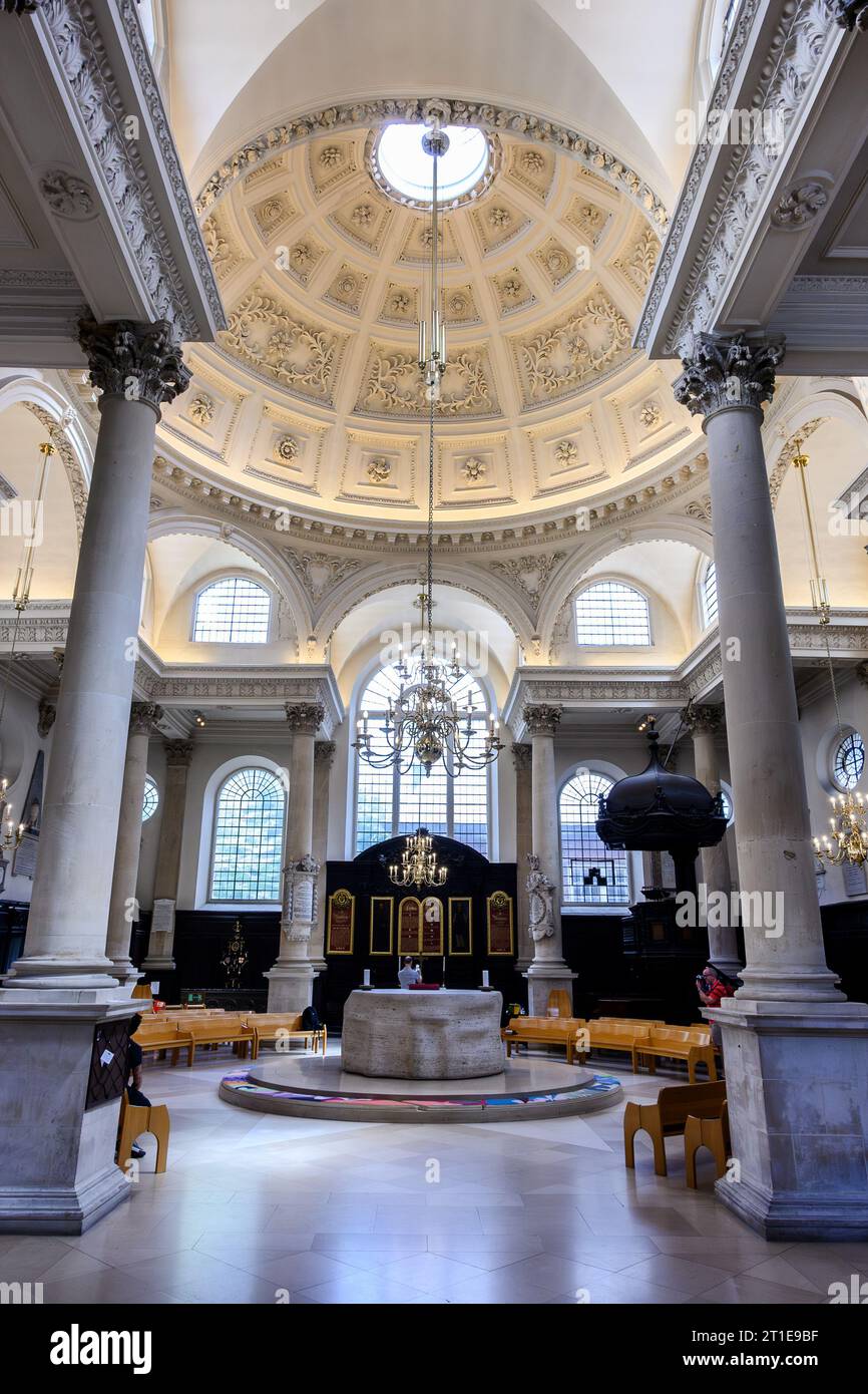 St Stephen's Walbrook, église, Londres, Sir Christopher Wren architecte Banque D'Images