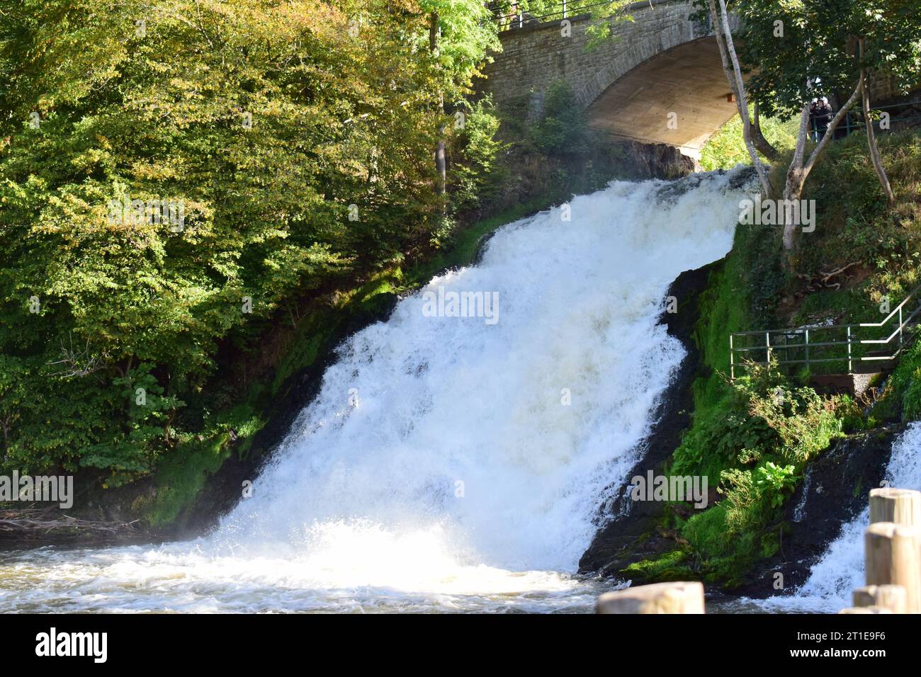 Cascade de Coo, Cascade dans les Ardennes en Belgique Banque D'Images