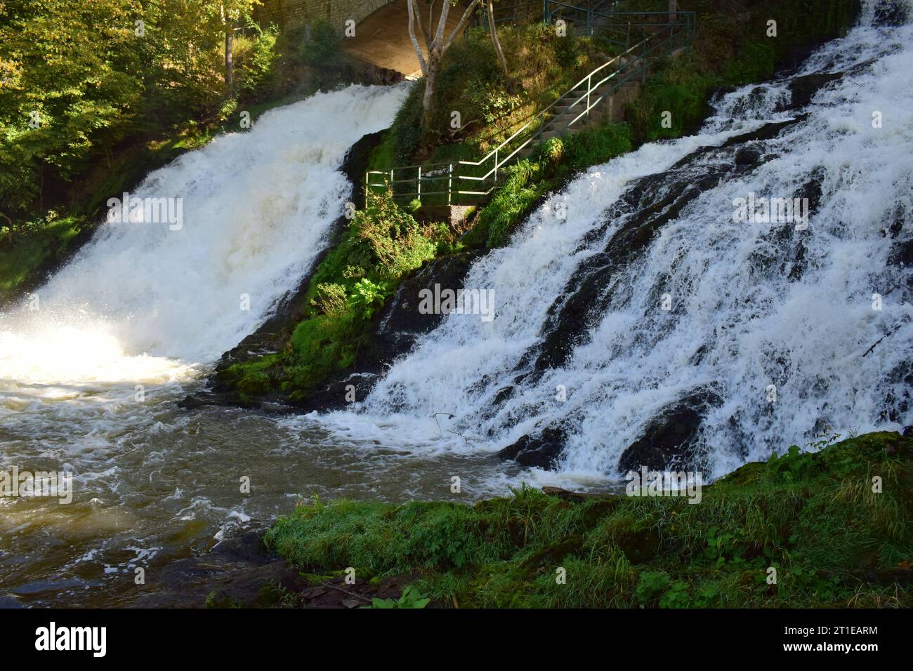 Cascade de Coo, Cascade dans les Ardennes en Belgique Banque D'Images