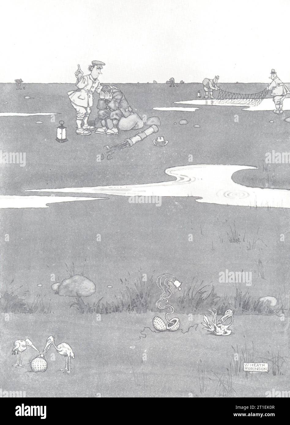 HEATH ROBINSON. Ajustement pour les balles de golf afin de révéler leur localisation 1975 Banque D'Images