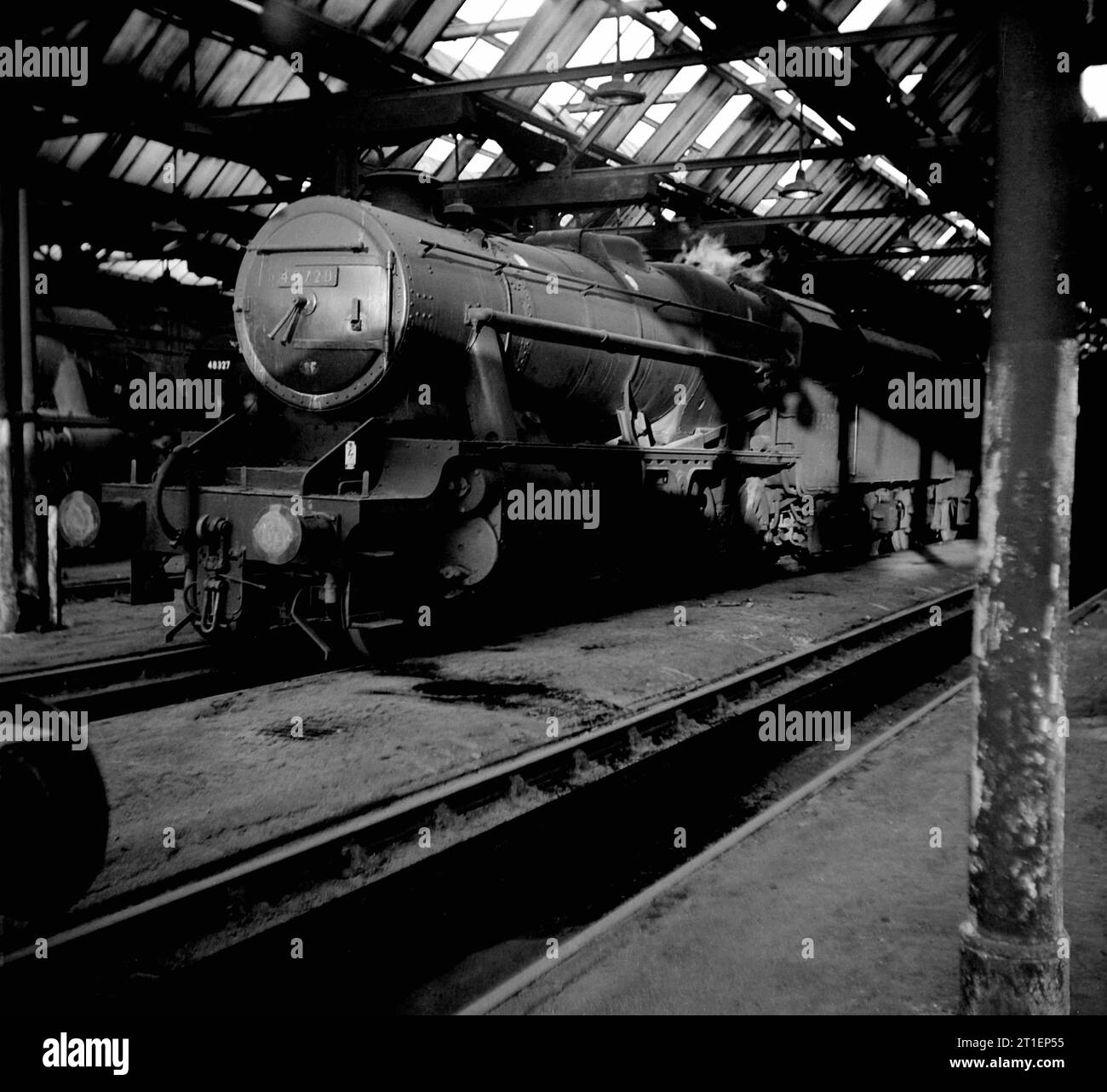 Heaton Mersey loco Stockport.17/02/1968 Banque D'Images