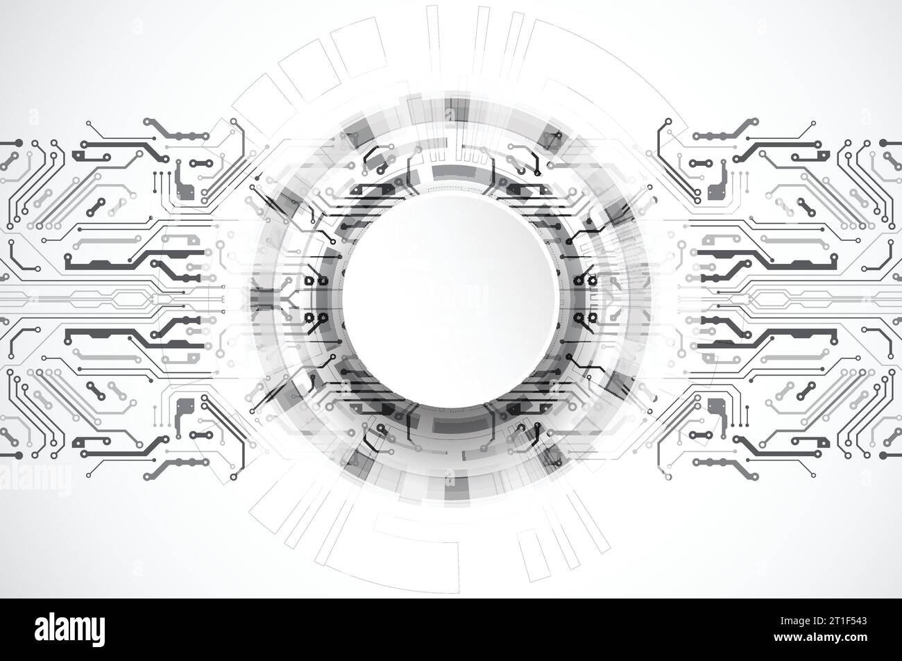 Illustration vectorielle, technologie numérique Hi-tech et thème de l'ingénierie Illustration de Vecteur