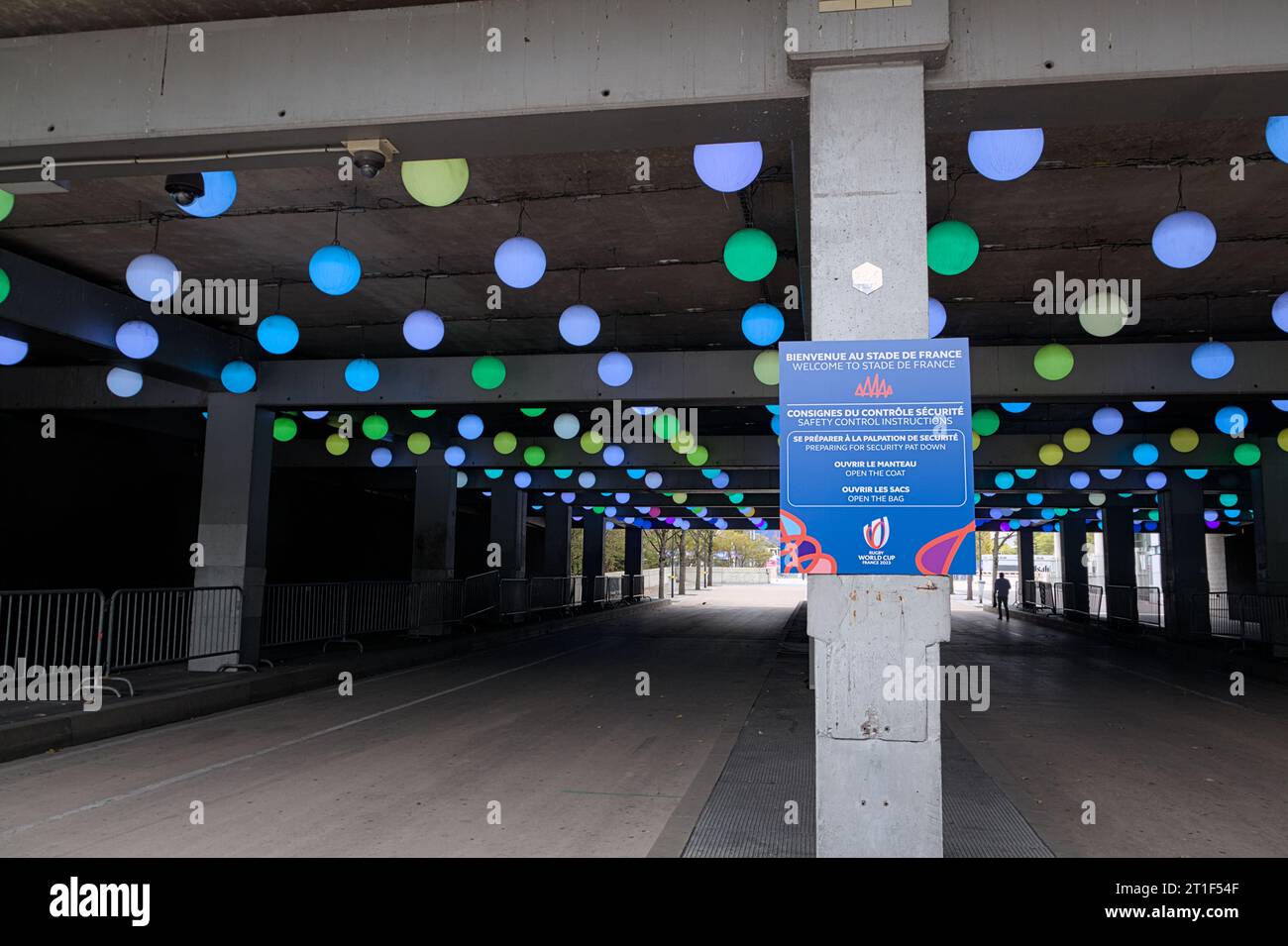 Accès au Stade de France pour la coupe du monde de Rugby Banque D'Images