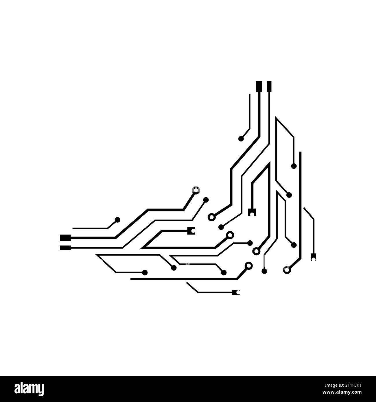 Logo vector illustration modèle Circuit design icône Banque D'Images