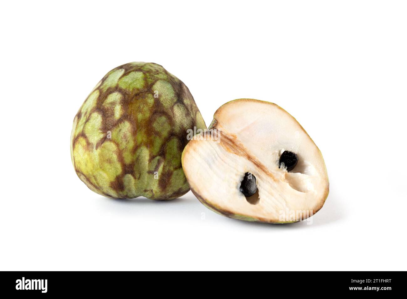 Pomme crème isolée sur fond blanc Banque D'Images