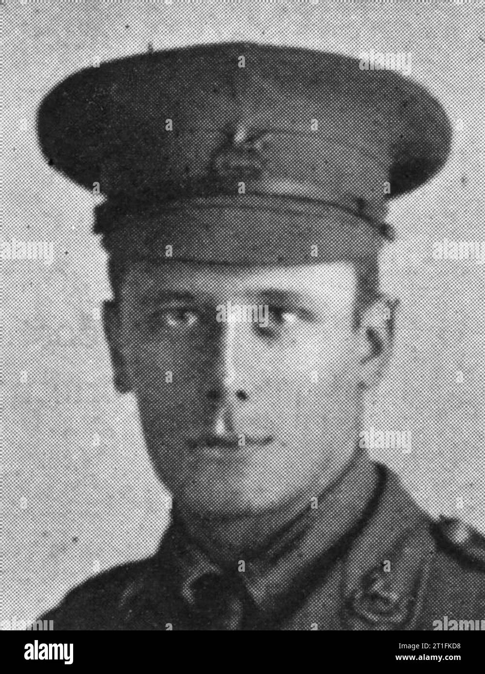 . 3 bataillon du régiment du Roi (Liverpool) Le sous-Lieutenant Wallace est né à Calcutta le 24 septembre 1893. Il a assisté à Dulwich College avant de s'enrôler dans le 3e Bataillon, Le Régiment du Roi (Liverpool) en décembre 1913. Il est rattaché au 1e bataillon en tant que sous-lieutenant en août 1914. Il a été tué le 26 octobre 1914, âgé de 22 ans, lors d'une attaque sur le village de Noord Westhoek. Il est commémoré à la Porte de Menin à Ypres. Visages de la Première Guerre mondiale En savoir plus sur ce projet du centenaire de la Première Guerre mondiale à www.1914.org/faces. Cette image est tirée des collections IWM. Banque D'Images