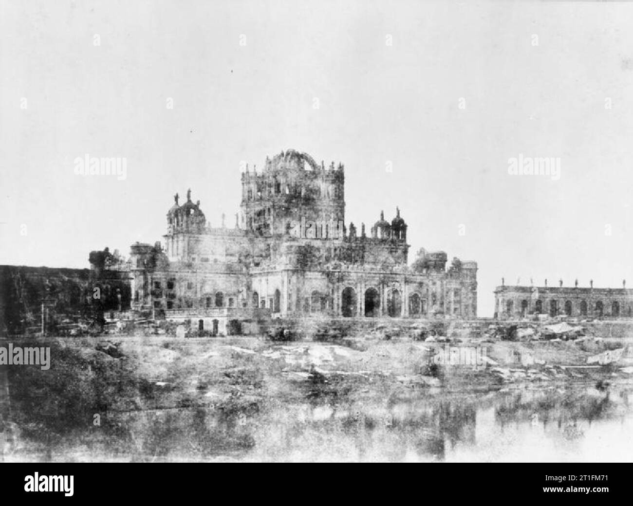 La rébellion indienne 1857-1859 Suite du siège de Lucknow. La Martinière College, le premier objectif d'être repris le 14 novembre 1857 par les forces britanniques sous le commandement de sir Colin Campbell pendant le soulagement de Lucknow. Banque D'Images