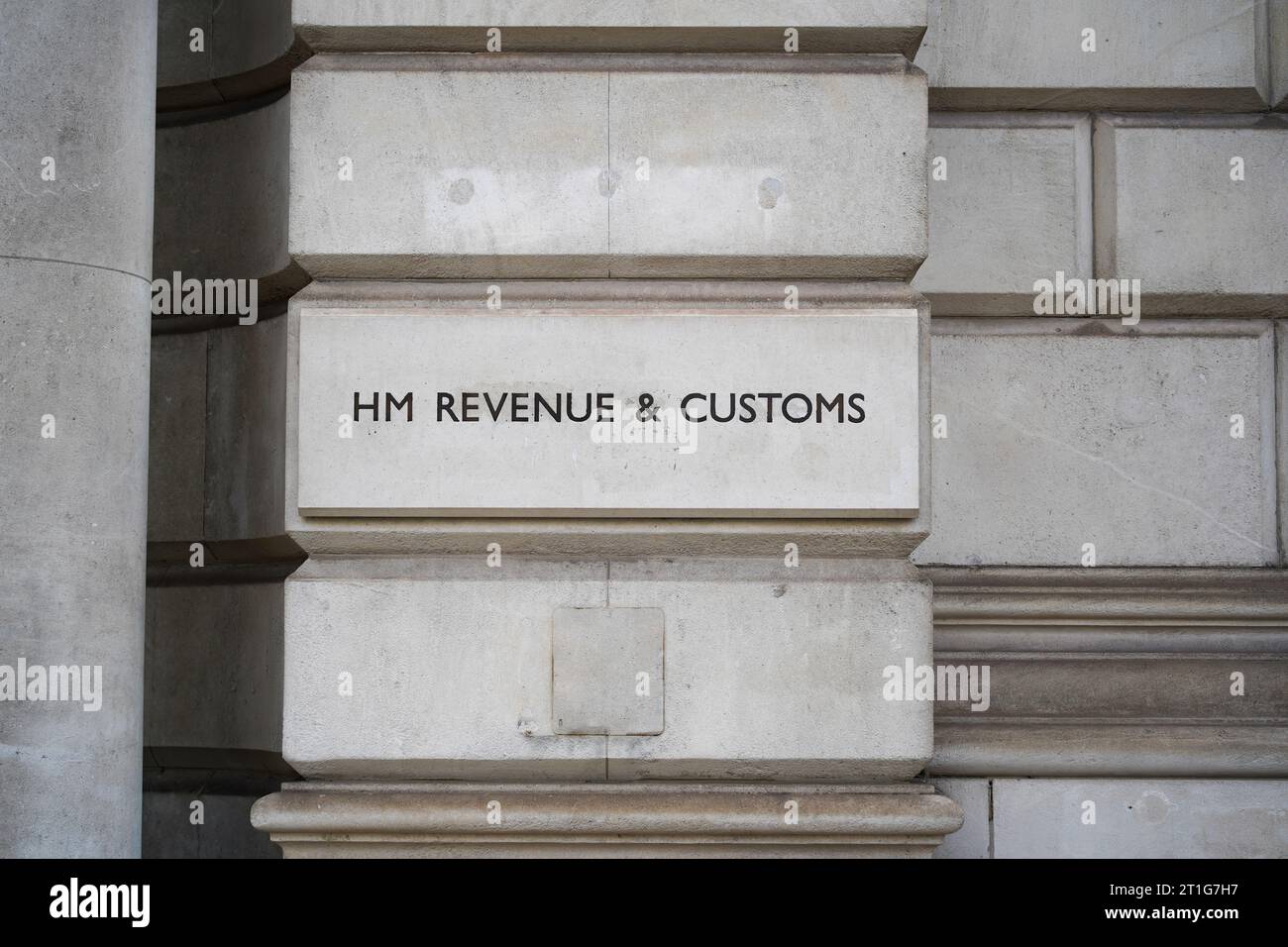 Londres, Royaume-Uni : 16 septembre 2023 : HM Revenue and Customs Office à Whitehall, Londres Banque D'Images
