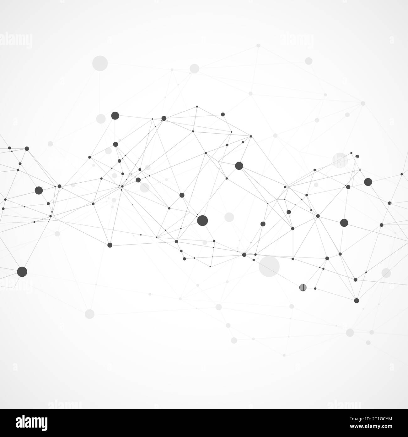 Modèle de présentation de la science et de la technologie. Fond de style plexus. Illustration de Vecteur