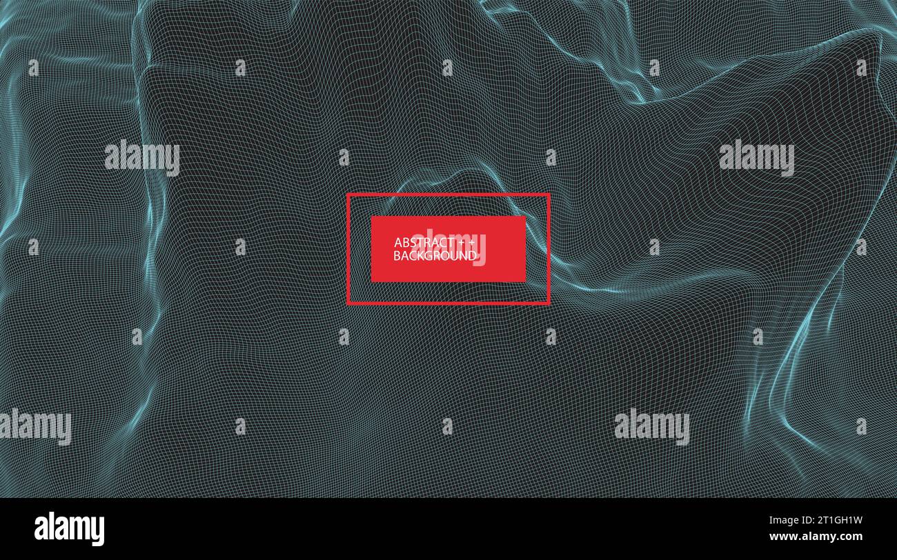 Arrière-plan paysage filaire. Illustration vectorielle futuriste. Illustration de Vecteur