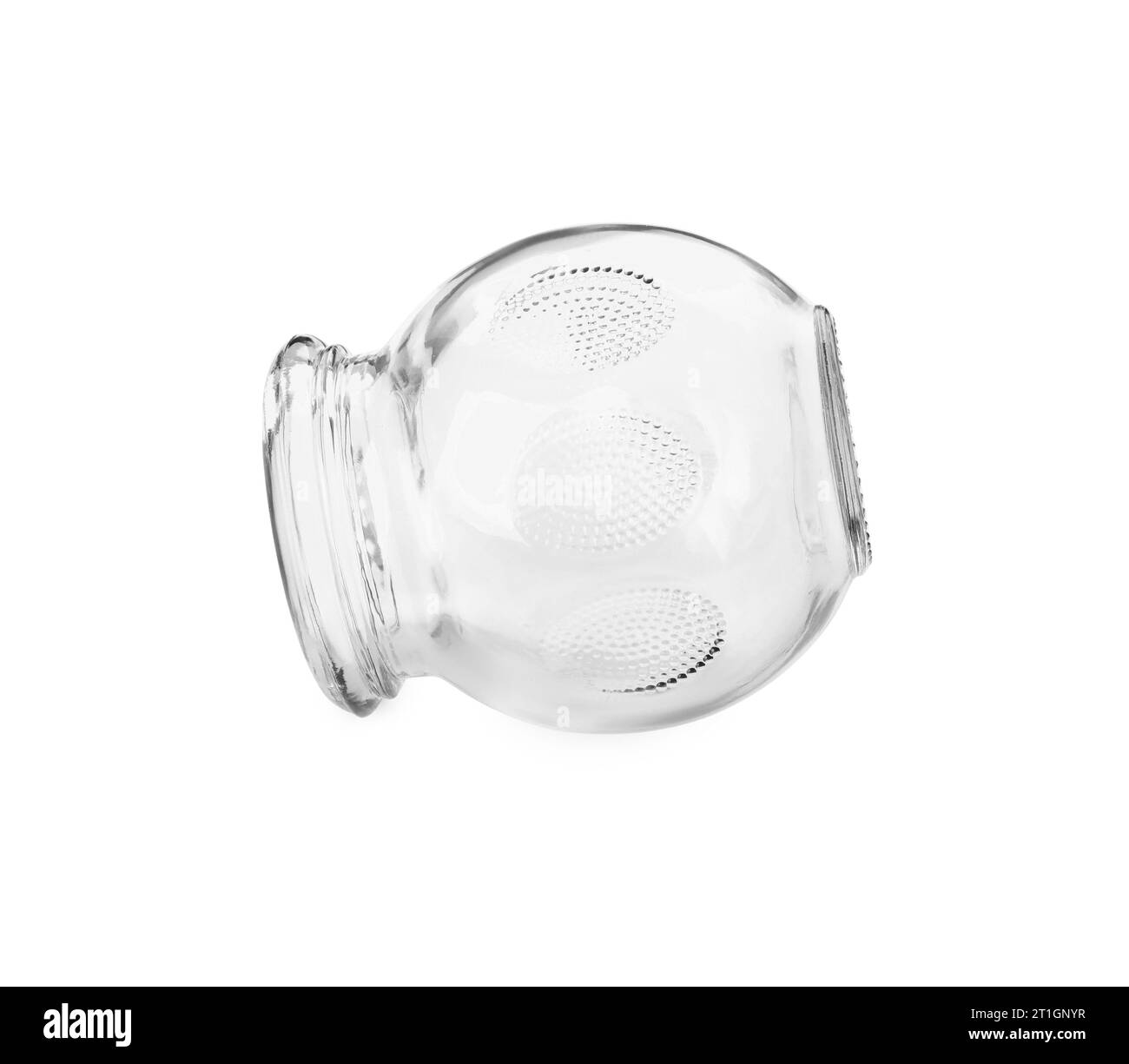 Une tasse en verre isolée sur blanc. La thérapie par ventouse Banque D'Images