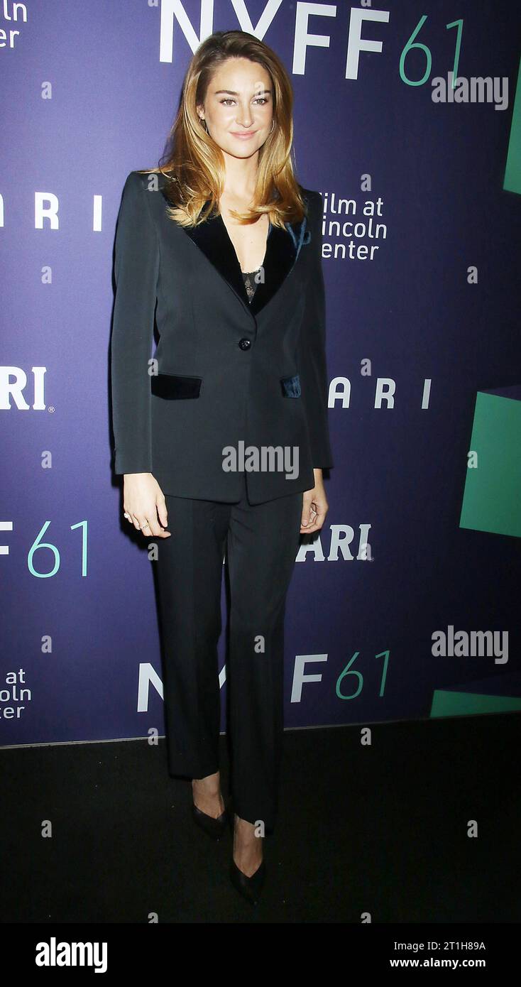 NEW YORK, NY- 13 OCTOBRE : Shailene Woodley au Festival du film de New York 2023 avant-première de Ferrari au Lincoln Center Alice Tully Hall à New York le 13 octobre 2023. Copyright : xRWx crédit : Imago/Alamy Live News Banque D'Images