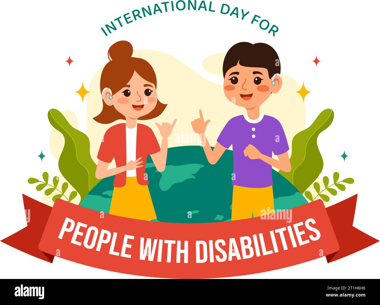 Journée internationale pour les personnes handicapées Illustration de conception vectorielle le 3 décembre pour sensibiliser à la situation des personnes handicapées Illustration de Vecteur