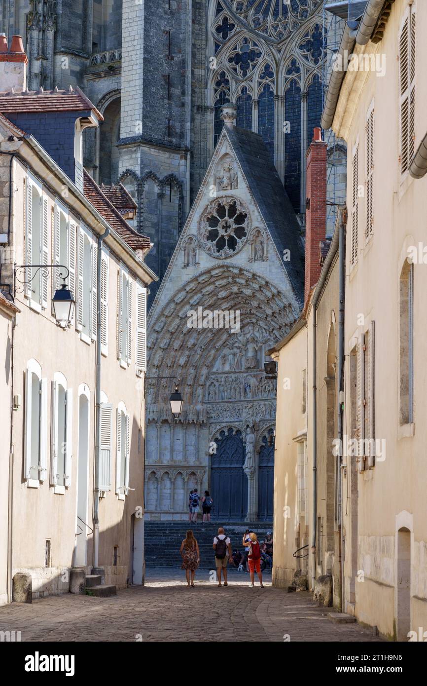 Architecture néo gothique et médiévale à Bourges, France Banque D'Images