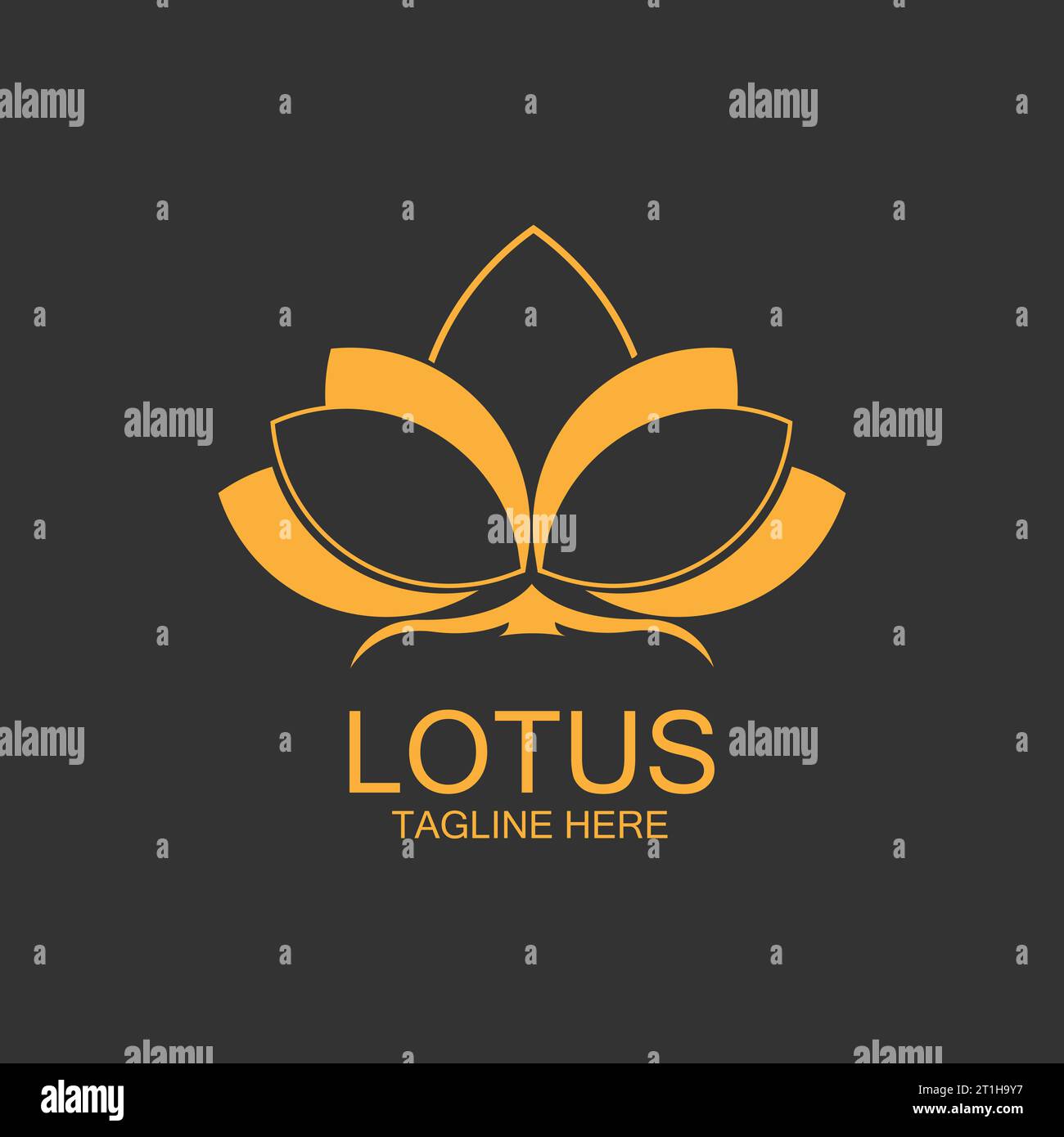 Logo Lotus fleurs icône modèle Banque D'Images