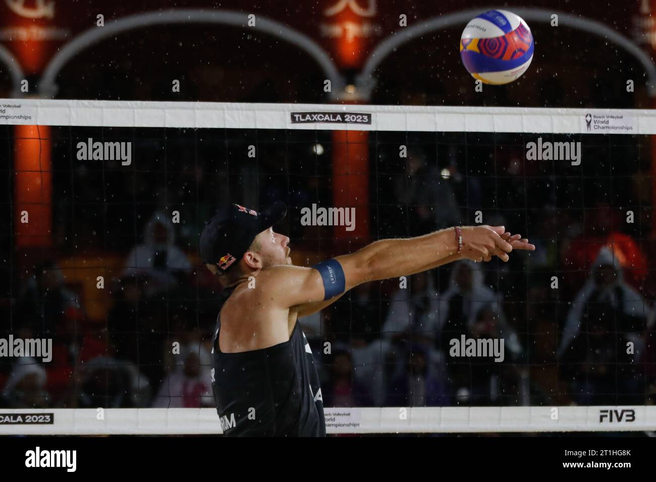 Tlaxcala, Ciudad de Mexico, Mexique. 14 octobre 2023. 13 octobre 2023, Tlaxcala, Mexique : Sandlie SÃ¸RUM de Norvège concourt contre l'équipe tchèque lors des quarts de finale du Championnat du monde de Beach volley masculin entre la Norvège et la Tchéquie. Le 13 octobre 2023 à Tlaxcala, Mexique. (Image de crédit : © Essene Hernandez/eyepix via ZUMA Press Wire) USAGE ÉDITORIAL SEULEMENT! Non destiné à UN USAGE commercial ! Banque D'Images