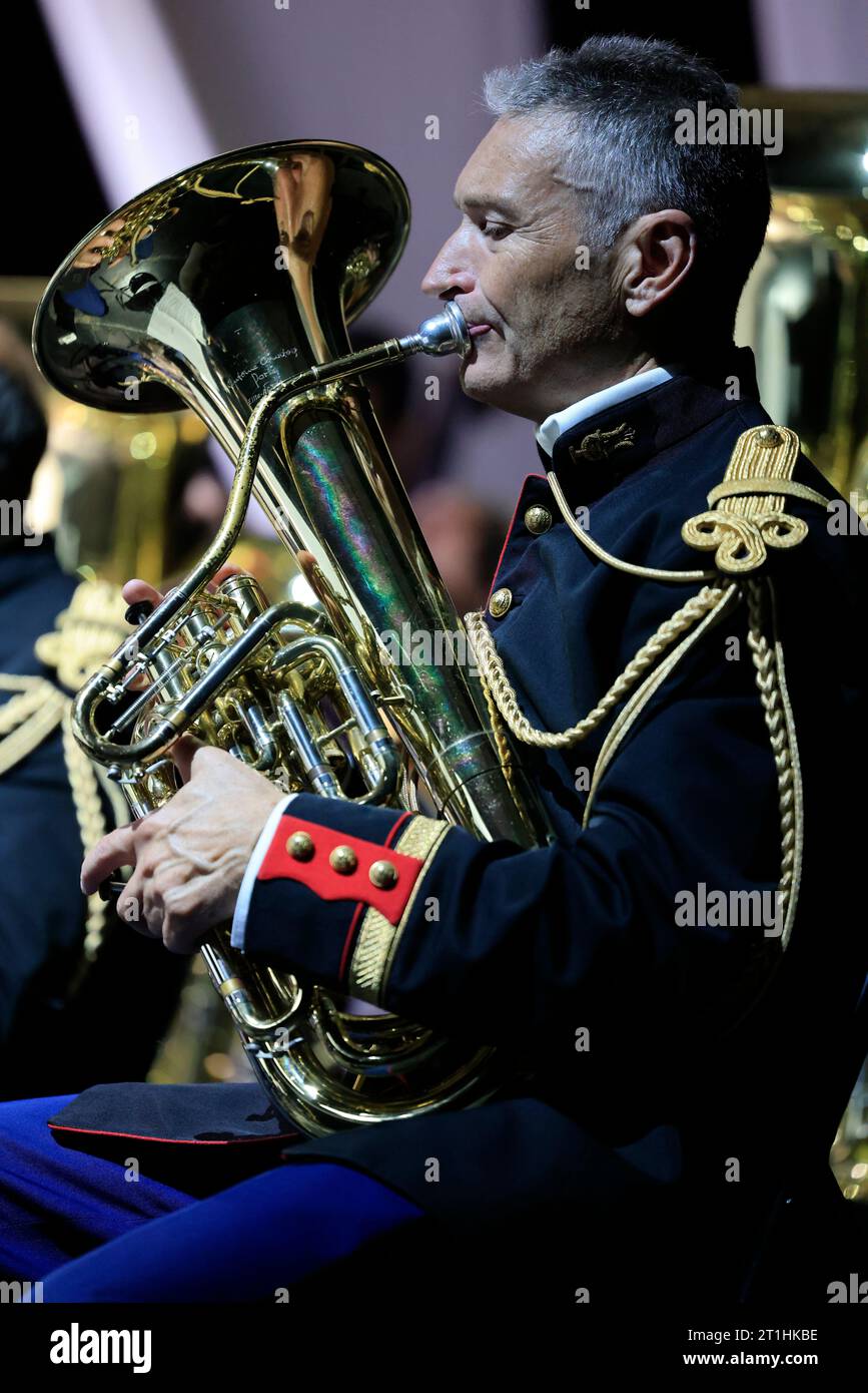 L’Orchestre de la Garde républicaine en concert au Festival 1001 Notes à Limoges. La Garde républicaine ou Banque D'Images