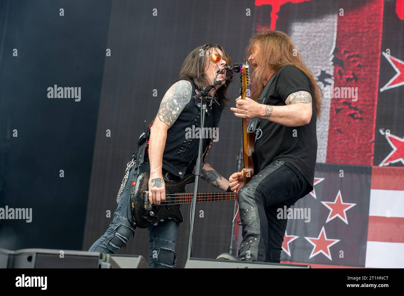 16 juin 2023 : Skid Row se produit au festival Hellfest Open Air Banque D'Images