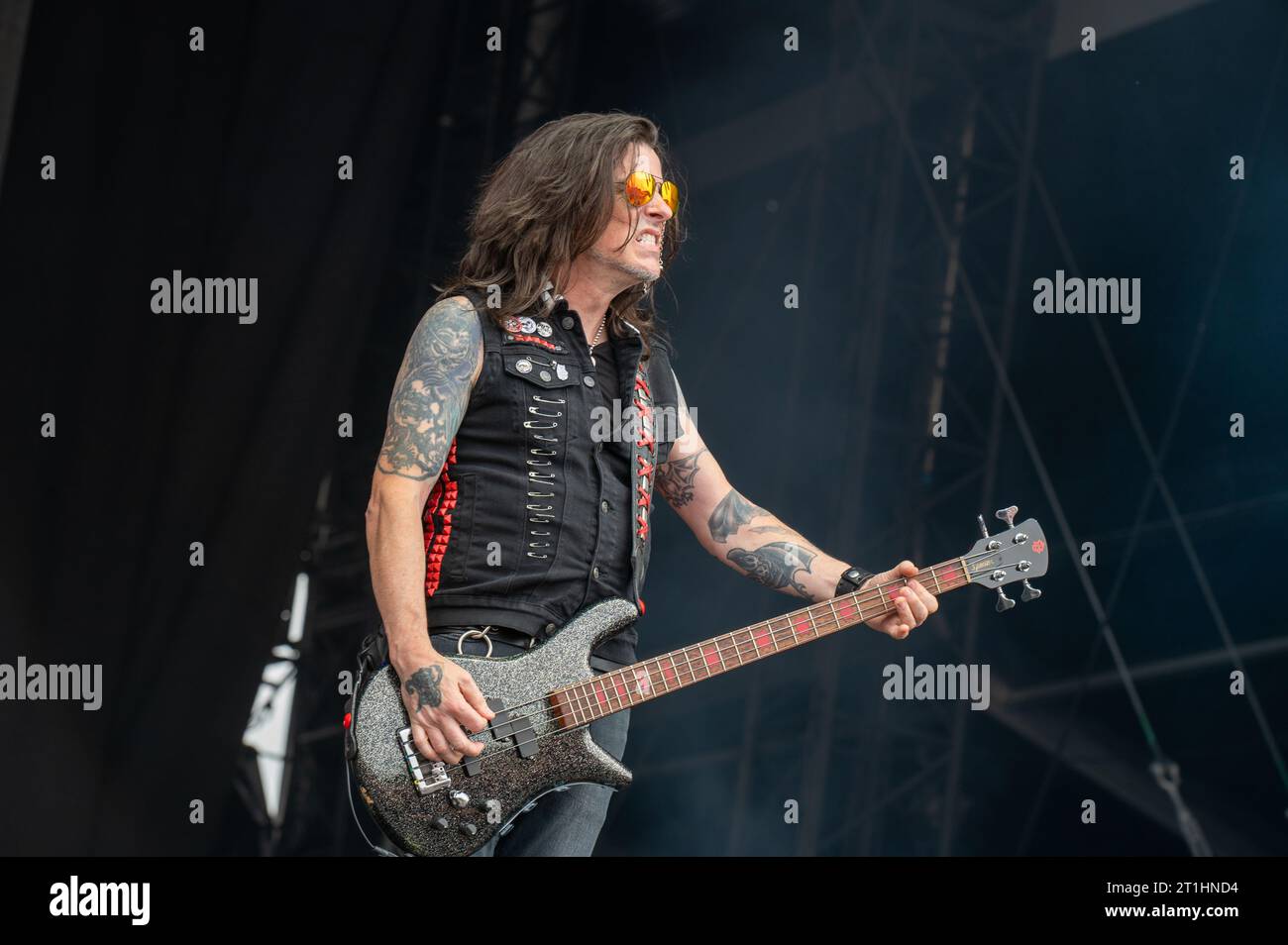16 juin 2023 : Skid Row se produit au festival Hellfest Open Air Banque D'Images