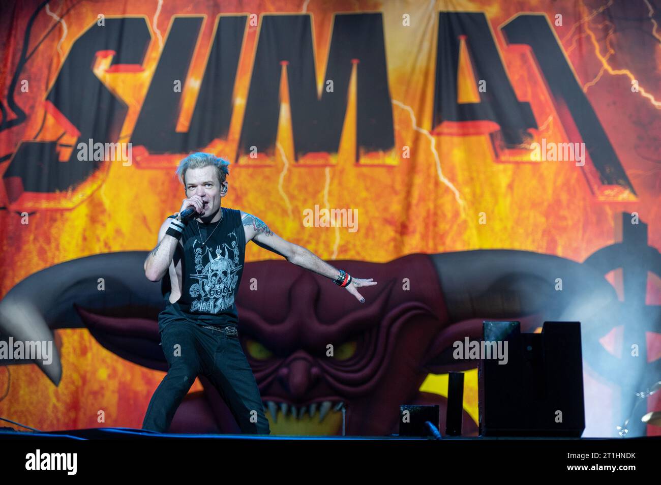 16 juin 2023 : Sum 41 se produit au festival Hellfest Open Air Banque D'Images