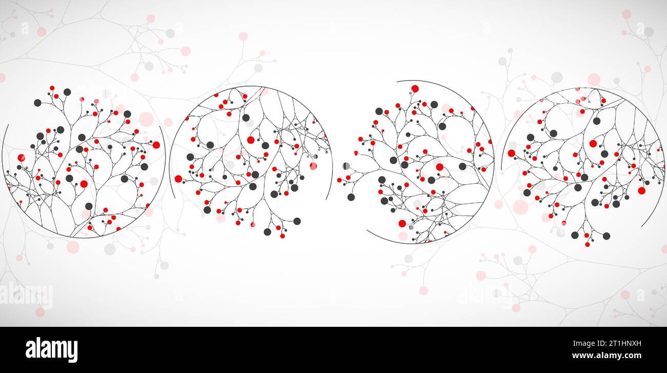 Vecteur d'arbre circulaire abstrait. Fond créatif de l'écologie. Illustration de Vecteur