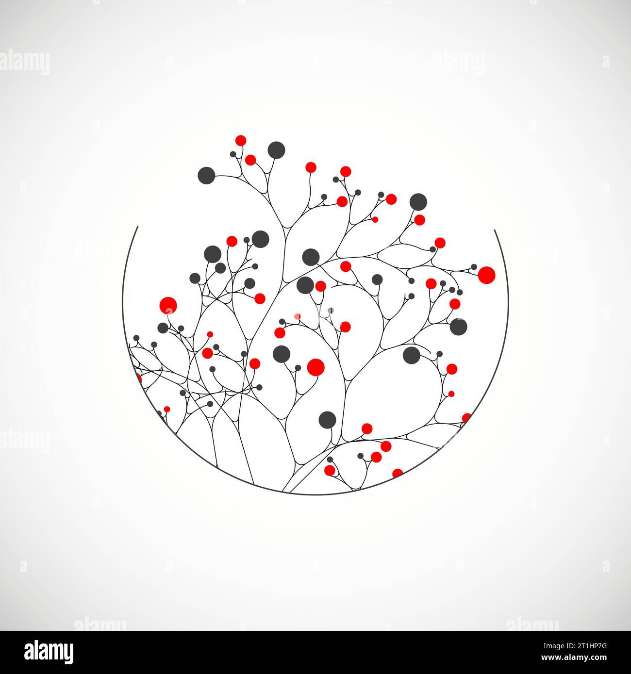 Vecteur d'arbre circulaire abstrait. Fond créatif de l'écologie. Illustration de Vecteur