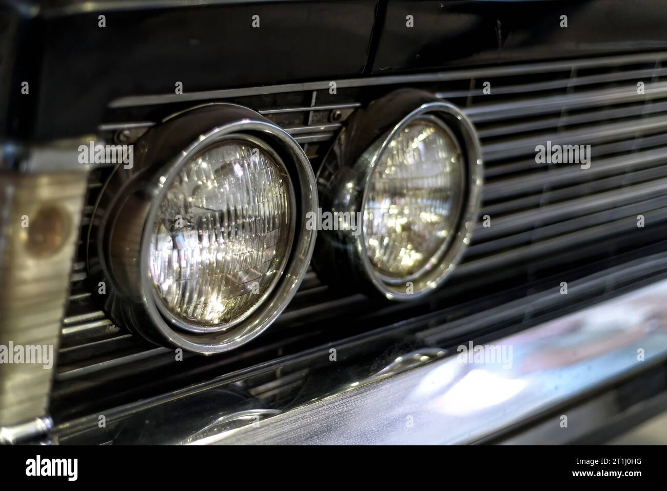 détails d'une voiture classique dans un musée Banque D'Images