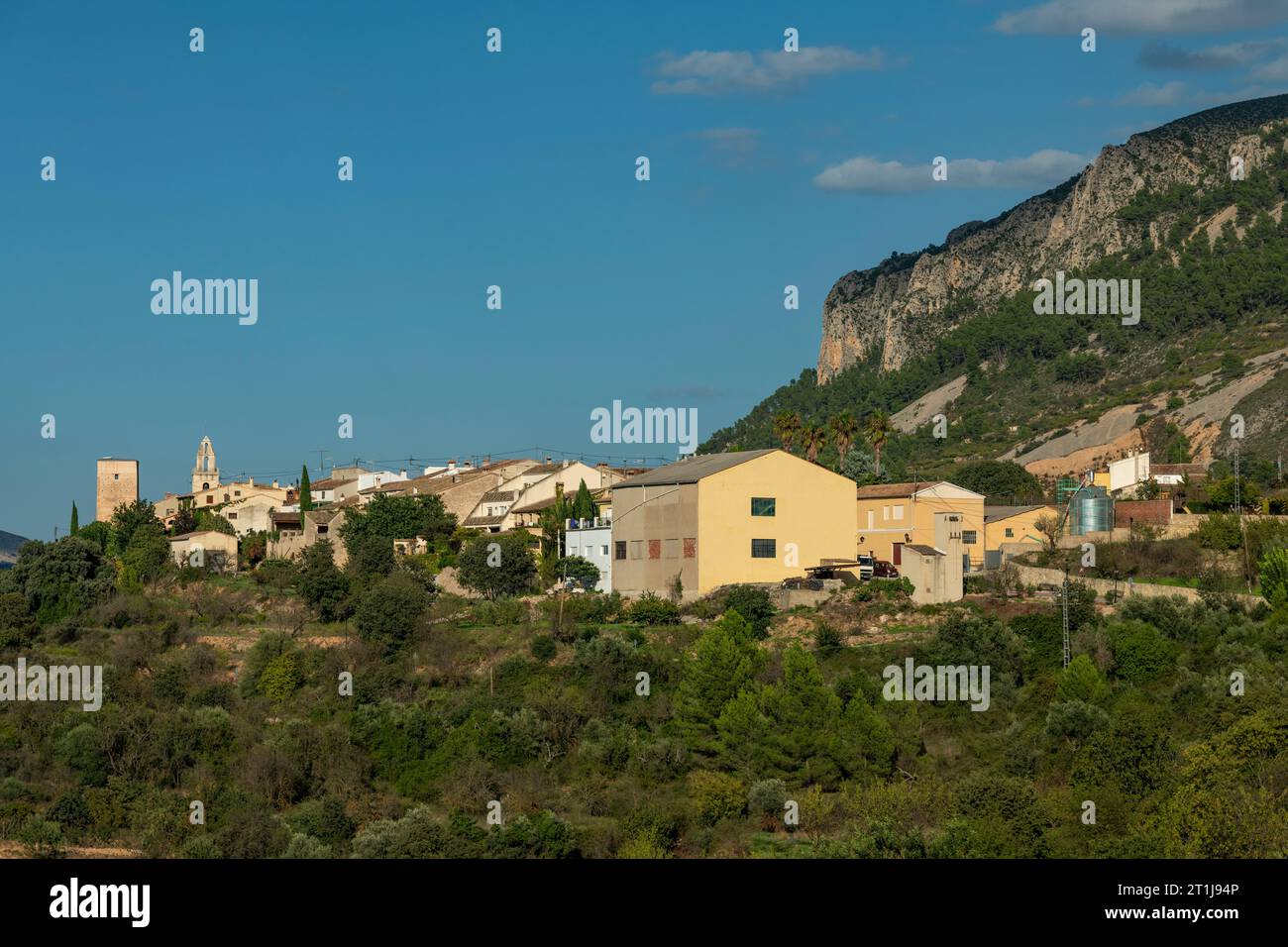 Paysage urbain de la vieille ville de Almudaina, Costa Blanca, Alicante, Espagne - stock photo Banque D'Images