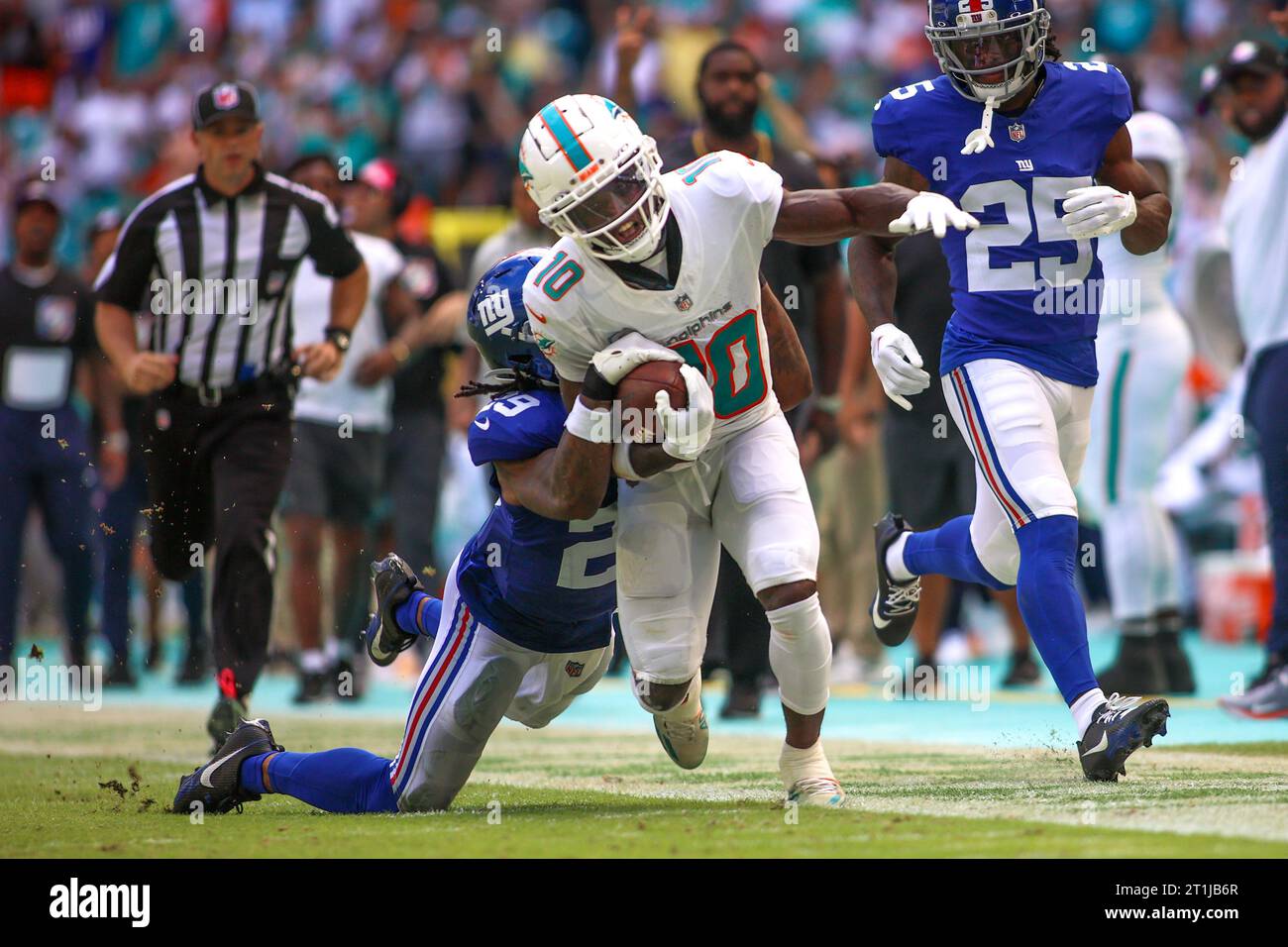 Miami Dolphins - New York Giants, 10-8-23, Hard Rock Stadium, Miami, Floride, USA, photo : Chris Arjoon/Credit -AFP Banque D'Images
