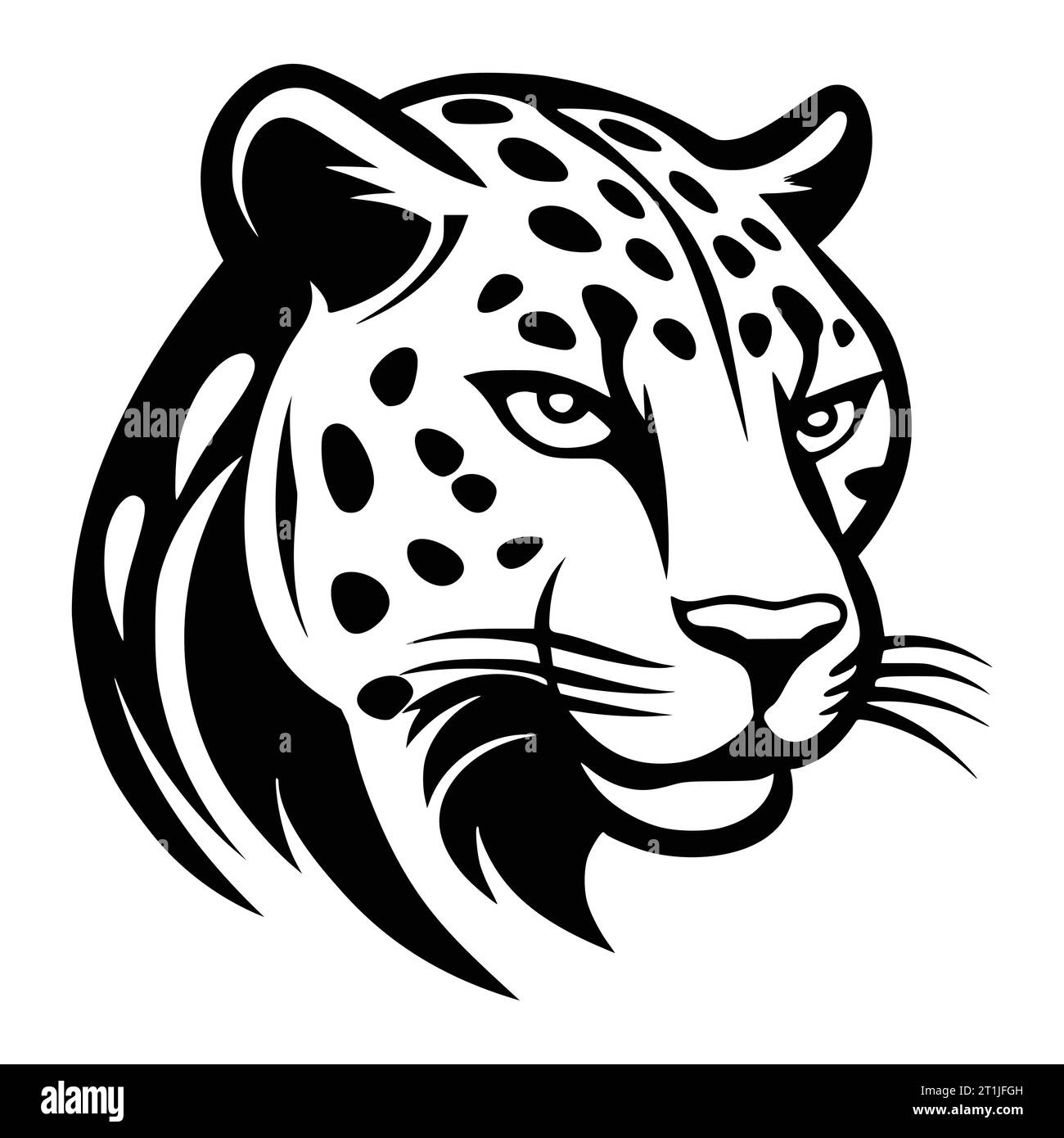 illustration de tête d'animal sauvage de mammifère guépard léopard pour logo ou symbole Illustration de Vecteur