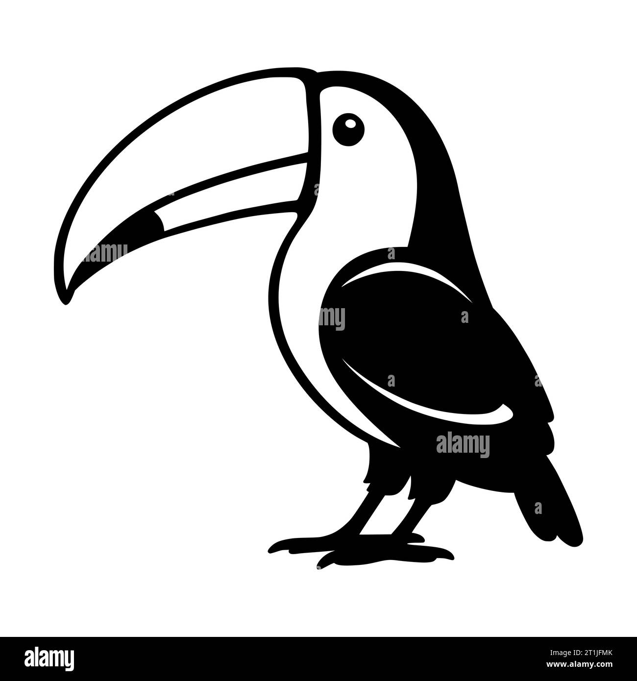 toucan oiseau volaille illustration d'animal sauvage pour logo ou symbole Illustration de Vecteur