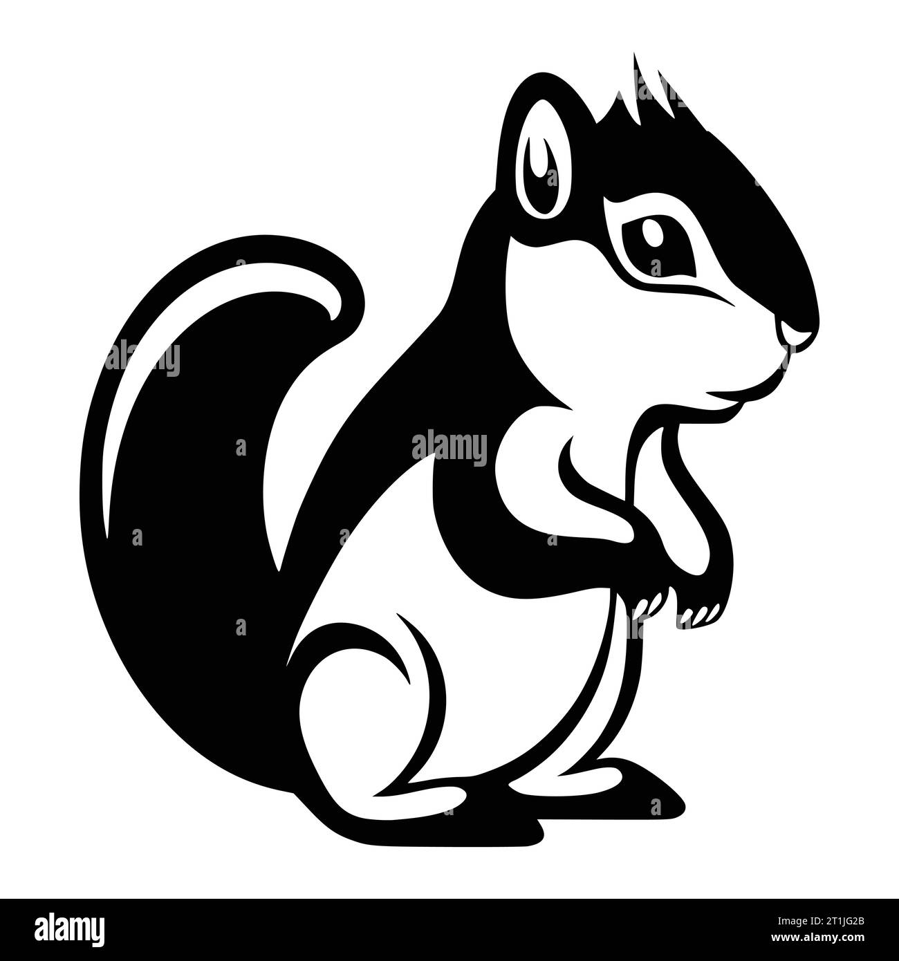 chipmunk écureuil mammifère illustration de tête d'animal sauvage pour logo ou symbole Illustration de Vecteur