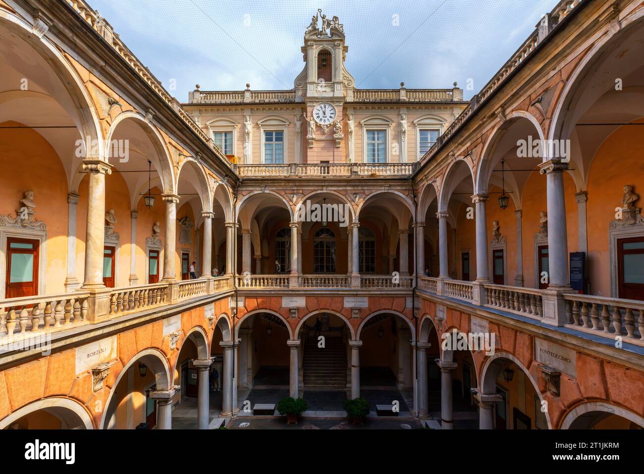 Palazzo Doria-Tursi (Palazzo Niccolò Grimaldi), situé sur la via Giuseppe Garibaldi dans le centre historique de Gênes, Ligurie, Italie. Depuis 1848, Pa Banque D'Images