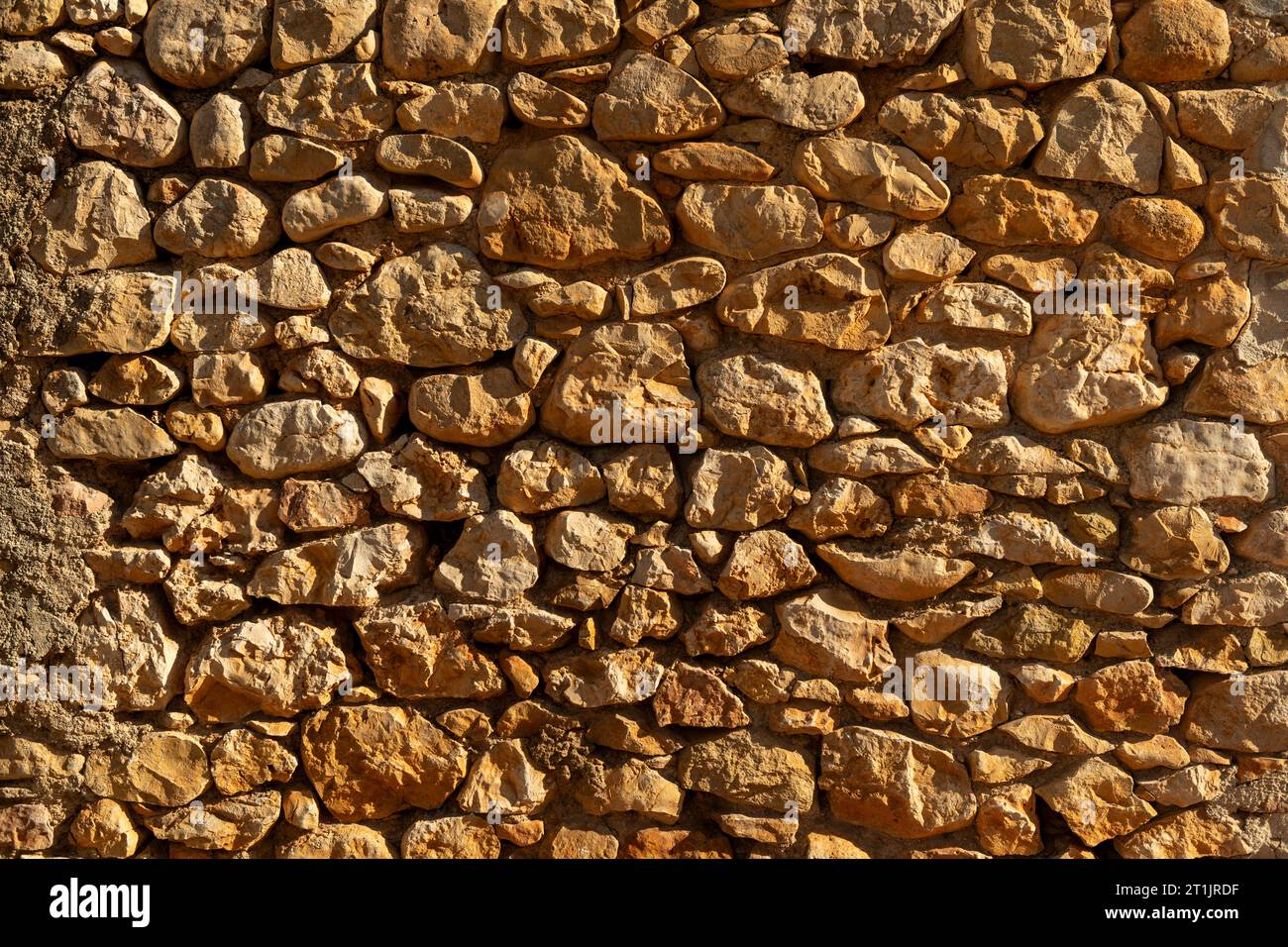 Vue détaillée d'un mur de calcaire ordinaire - photo stock Banque D'Images