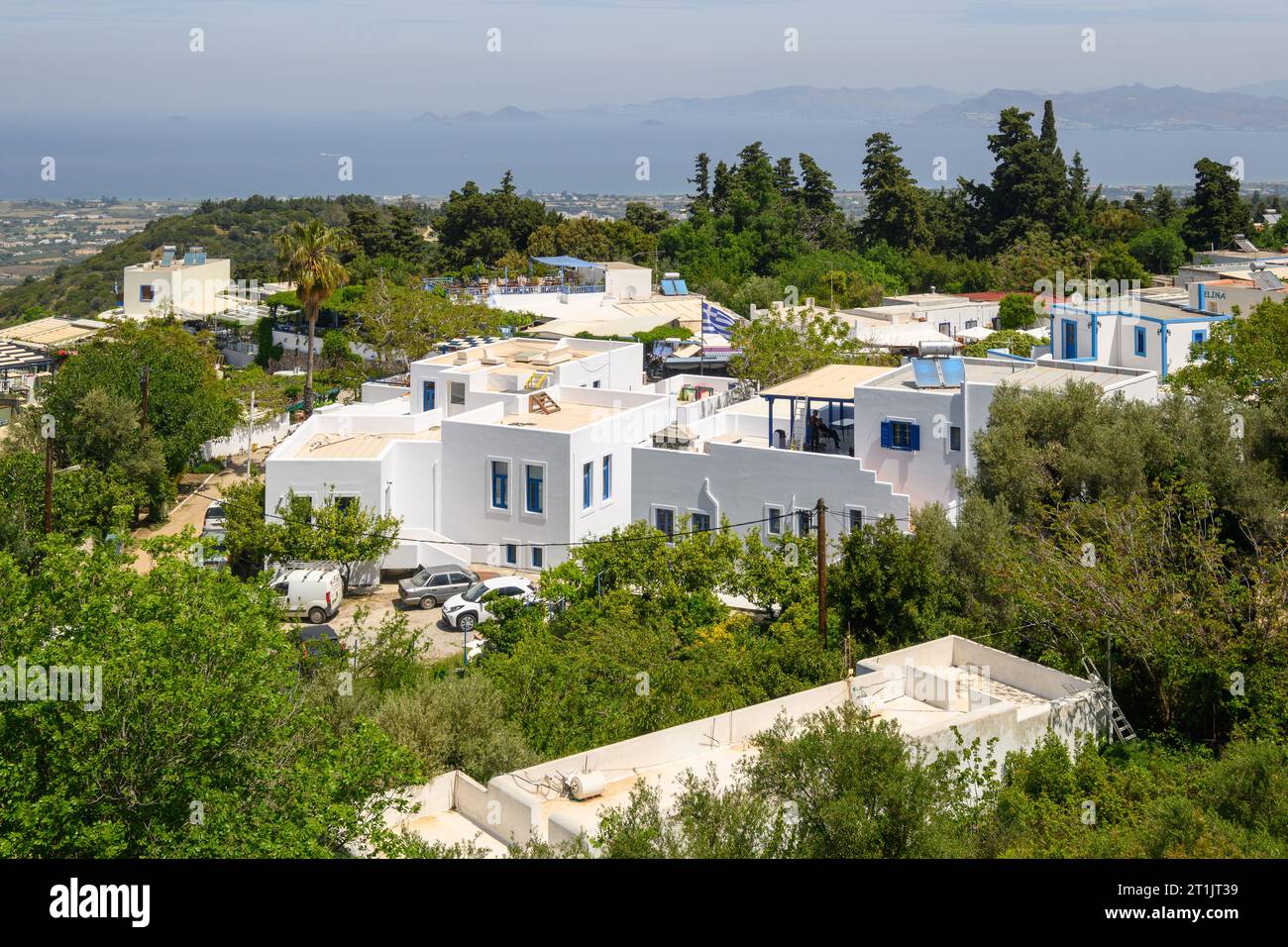 Kos, Grèce - 9 mai 2023 : village de Zia sur l'île de Kos en Grèce Banque D'Images